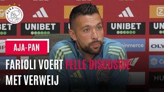 Ajax-trainer Francesco Farioli voert felle discussie met Verweij daags vóór duel met Panathinaikos