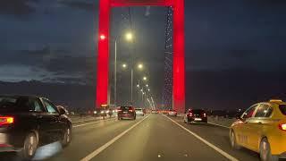 Driving from Asia to Europe across the Bosphorus Bridge (Türkiye) #bosphorus #türkiye #turkey