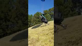 Don't sit until you clear the launch #paragliding #flightschool