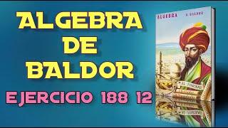 Algebra de Baldor Desde Cero - Ejercicio 188 - 12