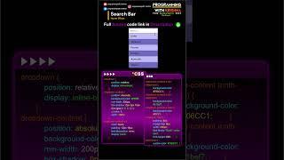 Search Bar HTML CSS JS #programmingwithkrishna #html #css #cssanimation #javatutorial #JS #python