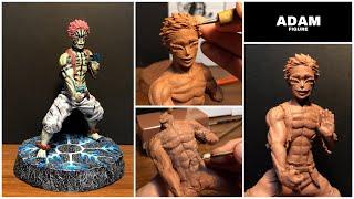 Sculpting Akaza l Demon slayer / 귀멸의 칼날 아카자 만들기