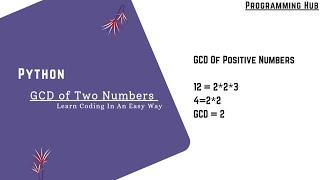 Python - GCD Of Two Numbers || Python Programming For Beginners | Python Tutorials || Python Basics