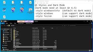 Qt 6.5 Applications: Change Style and use Dark Mode (with FET timetable software, TiTiTo, ...)