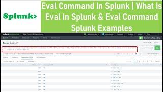 Eval Command In Splunk | What Is Eval In Splunk & Eval Command Splunk Examples | Thetips4you