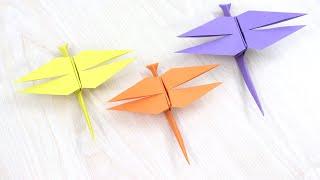 How to Make Paper Dragonfly - Easy Origami Dragonfly