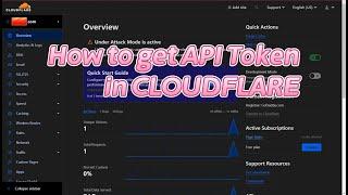 How to create an API Token in Cloudflare dashboard