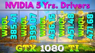 NVIDIA Drivers for 5 Years (2017-2021) | PC Gameplay Benchmark Tested