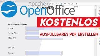 Ausfüllbares PDF Formular erstellen - Kostenlos [OpenOffice]