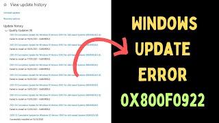 How to Fix Windows Update Error 0x800f0922 on Windows 11