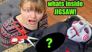 What's INSIDE JIGSAW! Cutting OPEN BiLLY THE PUPPET with Aubrey and Caleb!