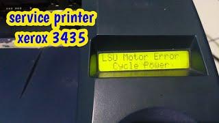 service printer xerox laserjet 3435 LSU motor error cycle power