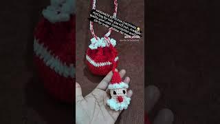 Handmade  Christmas  gift available Crochet Potli bag , Size: 4/5 inch with senta face latkan