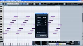 Создание музыки: Cubase, Миди эффекты. 1- Арпеджиатор