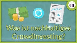 Was ist CROWDINVESTING? - Nachhaltig Investieren