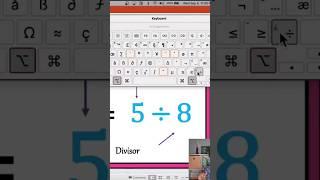 An EASY way to type the division symbol