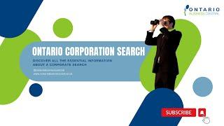 Ontario Corporation Search | Corporate Search