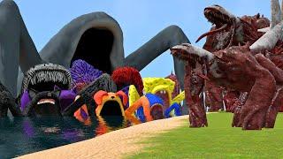 All Sea Eater Monsters Vs All New Infected Sky In Garry's Mod