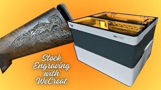 Wood Stock Engraving on WeCreat Vision Laser