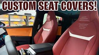 Custom Cybertruck Seat Covers Install! - Hansshow Seat Covers