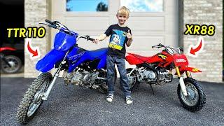 Caden Finally Upgrades To A 110cc Pit Bike