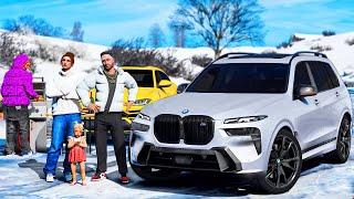 РЕАЛЬНАЯ ЖИЗНЬ В GTA 5 - ЗАСТРЯЛ В СУГРОБЕ НА НОВОМ BMW X7 M60! ПОПАЛ В СНЕЖНУЮ ЛОВУШКУ! ВОТЕР