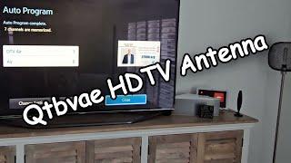 Qtbvae HDTV Antenna (Free TV Channels) D011AF for Smart TV Unboxing & Quick Review