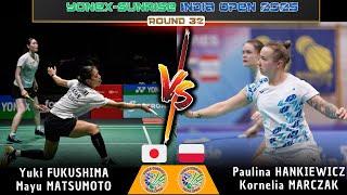 Yuki Fukushima/Mayu Matsumoto vs Hankiewicz/Marczak | India Open 2025 Badminton