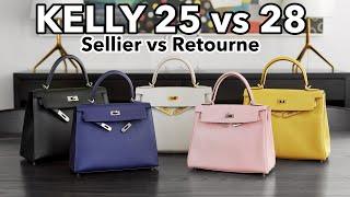 HERMES KELLY 25 VS 28 | Sellier vs Retourne | In Depth Comparison & Review - Mel in Melbourne