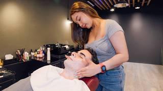 ASMR: Amazing 24$ Haircut and Shave by Lady Barber Bella
