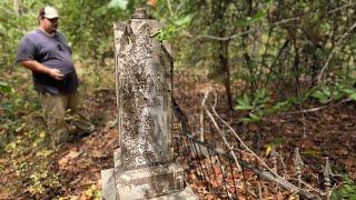 PRE-CIVIL WAR CEMETERY FOUND DEEP IN THE WOODS! STATHAM CEMETERY