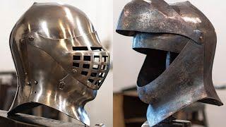 How to make medieval helmet armet. DIY Forging armor