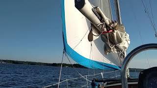 Sailing Catalina 30 Under Jib