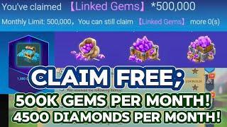 Claim Free 500K gems and Diamonds Every Month! How to? | Lords Mobile