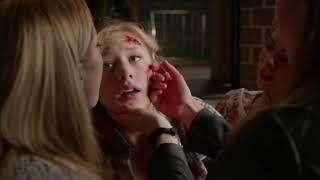 The lovely vampire Elizabeth blackmore bites the innocent girl from TVD