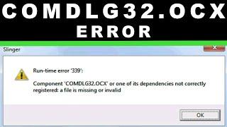 COMDLG32.OCX missing or invalid error [Windows 10]