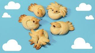 Птицы жаворонки из постного теста / bake bird bread, birdie bread