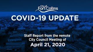 City of Fort Collins COVID-19 Update 4/21/20