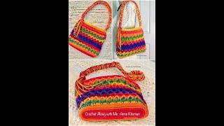 Textured Diamonds Crochet Bag