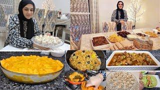 Dawat Time  Fried Chicken, Degi Biryani, Barfi Balls, mutton korma, mango delight, chicken wraps