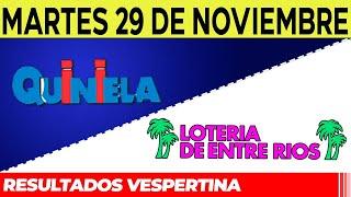 Resultados Quinielas Vespertinas de Córdoba y Entre Ríos, Martes 29 de Noviembre