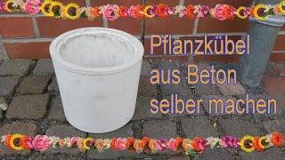 Pflanzkübel selber machen - Pflanztröge bauen / DIY Pflanzgefäße aus Beton gießen / Gartendeko