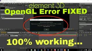 Element 3d OpenGL fix | AMD Radeon GRAPHICS | 2017 | JX STUDIOS