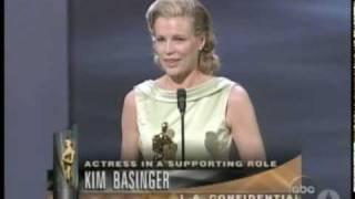 Kim Basinger winning Best Supporting Actress