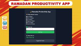  Ramadan Productivity App - Track Your Prayers & Tasks | Iftar Countdown Timer ⏳