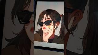 Girl  portrait painting process Digital art  | #shorts #digitalart