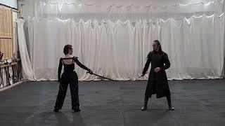 "Follow the black rabbit" - cossack sword performance in fencing school