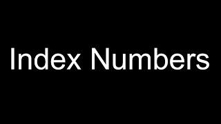 5. Index Numbers