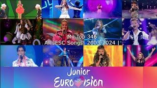 MY TOP 346 | ALL JUNIOR EUROVISION  SONGS 2003-2024 |