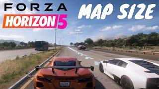 HOW BIG IS THE MAP in Forza Horizon 5? Drive Across the Map (FAST)
